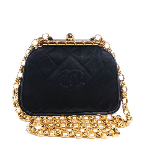 black satin chanel handbag|Chanel Satin Evening Bag .